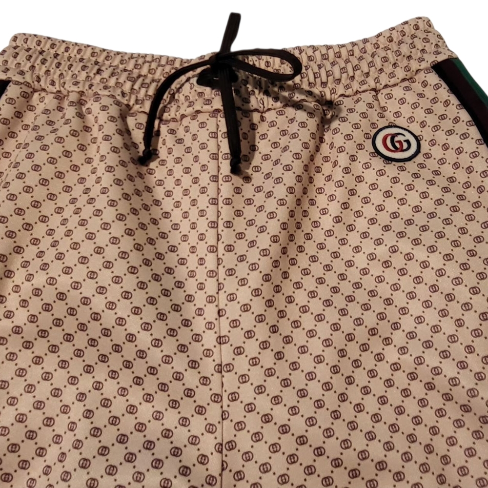 Gucci Beige Logo-Patterned Joggers UNISEX